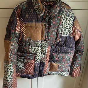 Women's Patchwork Puffer Jacket